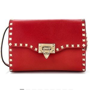 VALENTINO ROCKSTUD RED CROSSBODY